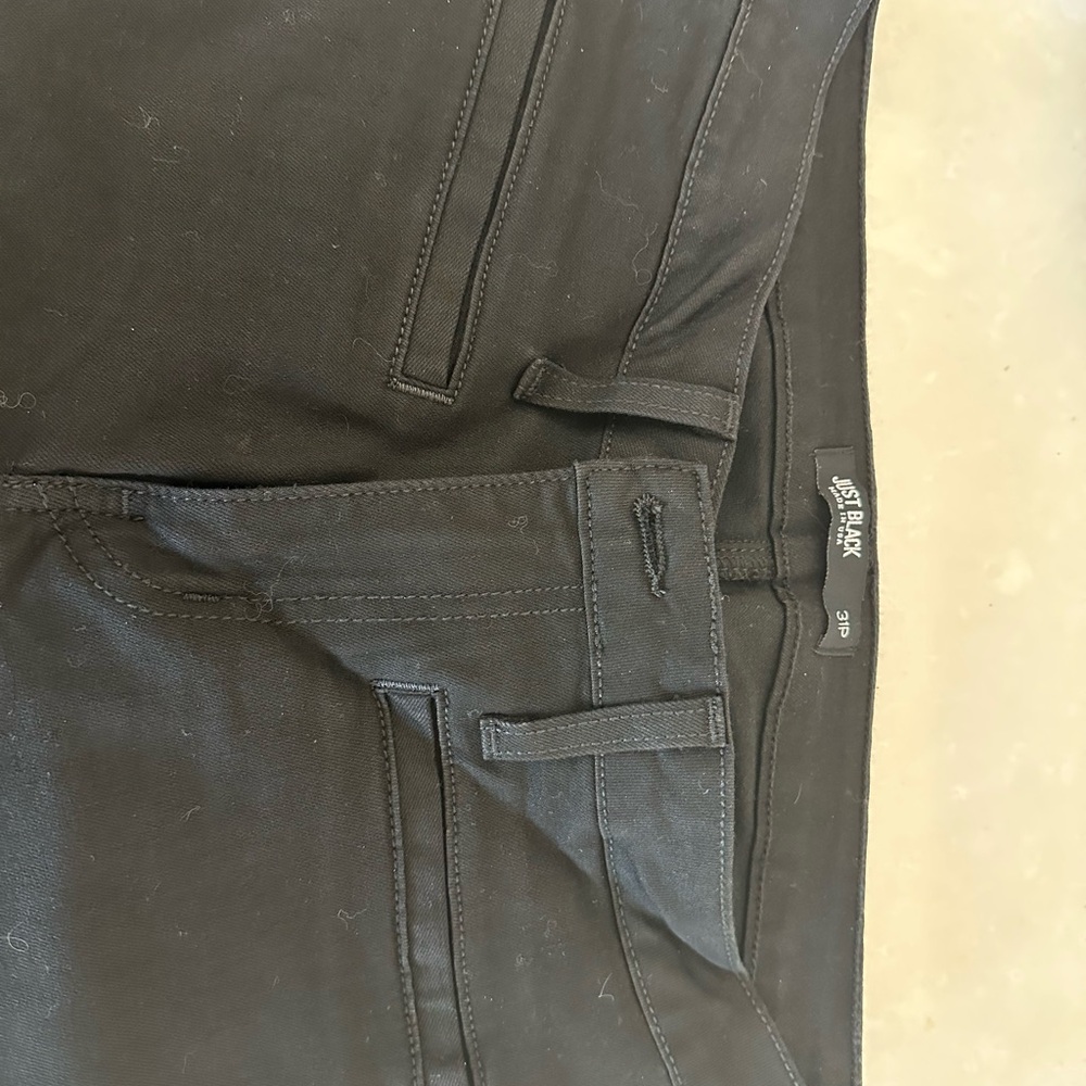 Just Black Jeans Black Cotton Blend size 31p